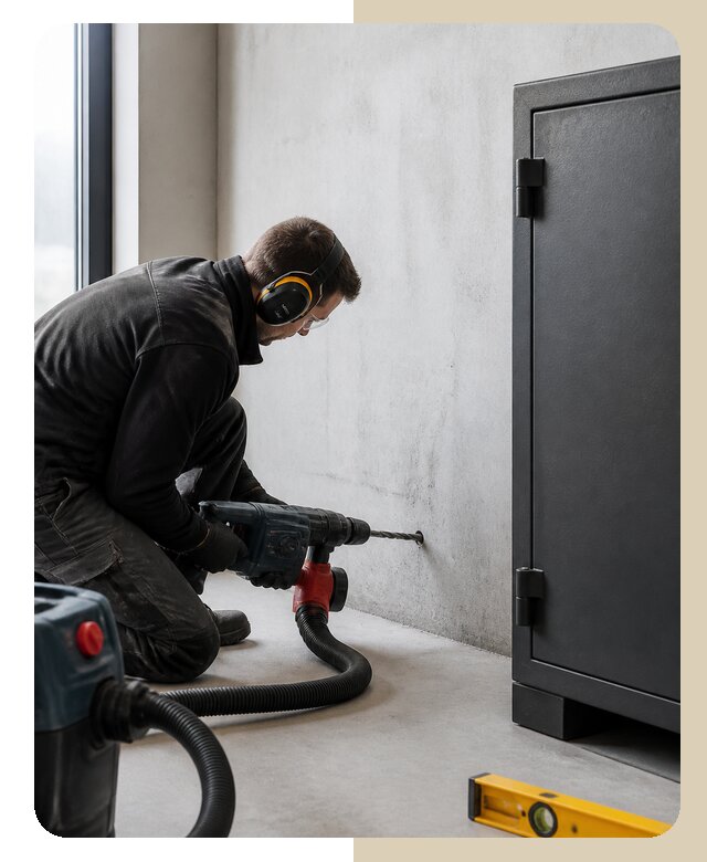 Бурение отверстий под сейф в Кстове по цене от 3564 р. | ДвериЛегко-Ксв